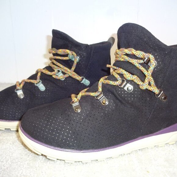 𝅺columbia Transit Mid Unisex Size 8 US Black Lace up Boot Shoes YU3560-010 - Picture 5 of 9